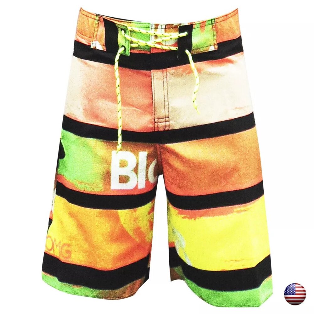 NWT SURF SUMMER SURF BEACH MEN'S SWIMWEAR TRUNKS SLIM FIT BOARD SHORT SIZE L